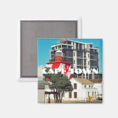 vuurtoren van Maap Town Mouille Point Zuid-Afrika Magneet (Voorkant / Achterkant)