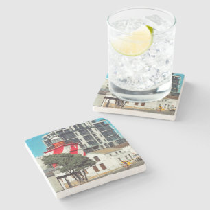 vuurtoren van Maap Town Mouille Point Zuid-Afrika Stenen Onderzetter