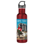 vuurtoren van Maap Town Mouille Point Zuid-Afrika Waterfles (Voorkant)