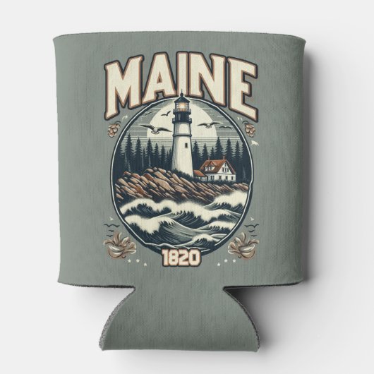  vuurtoren van Maine Blikjeskoeler (Achterkant)