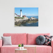 Vuurtoren van Maine Canvas Afdruk (Insitu (Woonkamer))