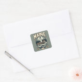  vuurtoren van Maine Vierkante Sticker (Envelop)