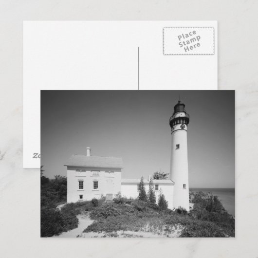 Vuurtoren van Manitou Island Briefkaart (Voorkant / Achterkant)