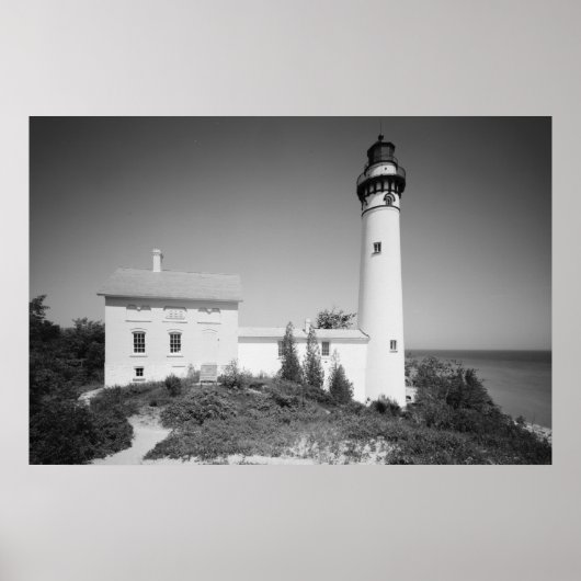 Vuurtoren van Manitou Island Poster (Voorkant)