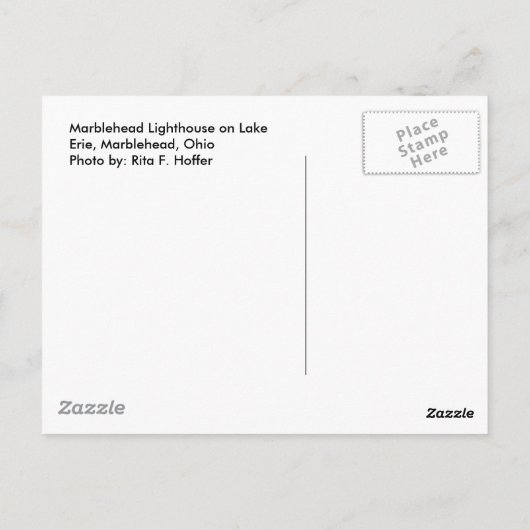 vuurtoren van Marblehead Briefkaart (Achterkant)