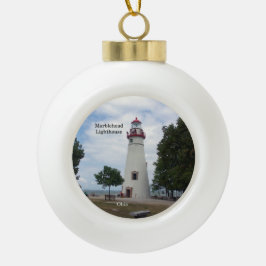 vuurtoren van Marblehead Keramische Bal Ornament