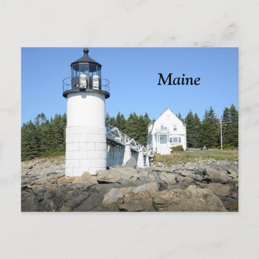 vuurtoren van Marshall Point in Maine Briefkaart (Voorkant)