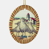 Vuurtoren van meeuwen keramisch ornament (Rechts)