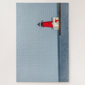 vuurtoren van Menominee op het meer van Michigan - Legpuzzel (Verticaal)