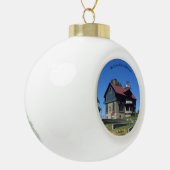 vuurtoren van Michigan City Keramische Bal Ornament (Links)
