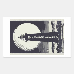 Vuurtoren van Michigan Island Rechthoekige Sticker