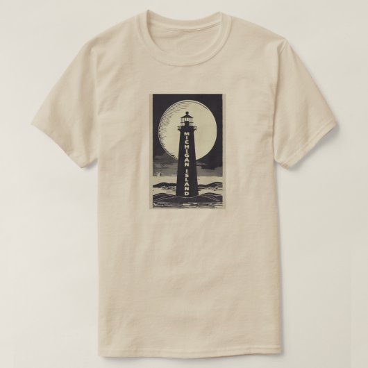 Vuurtoren van Michigan Island T-shirt (Design voorkant)