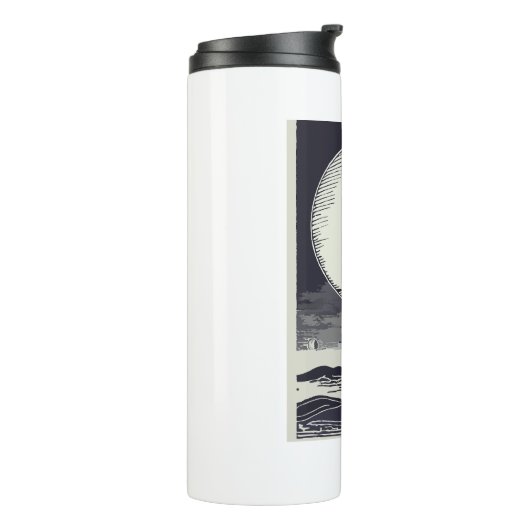 Vuurtoren van Michigan Island Thermosbeker (Gedraaid links)