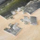 vuurtoren van Michigan met grote golven Legpuzzel (Zijkant)