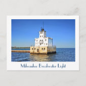 vuurtoren van Milwaukee Breakwater Briefkaart (Voorkant)