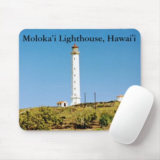 vuurtoren van Moloka'i, Hawai'i Mousepad Muismat (Met muis)