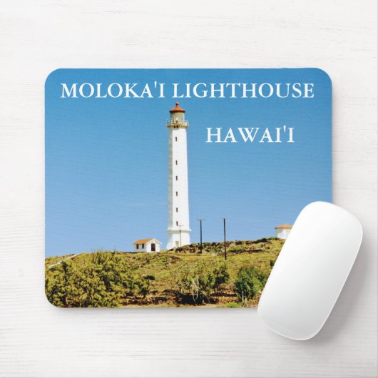 vuurtoren van Moloka'i, Hawai'i Mousepad Muismat (Met muis)