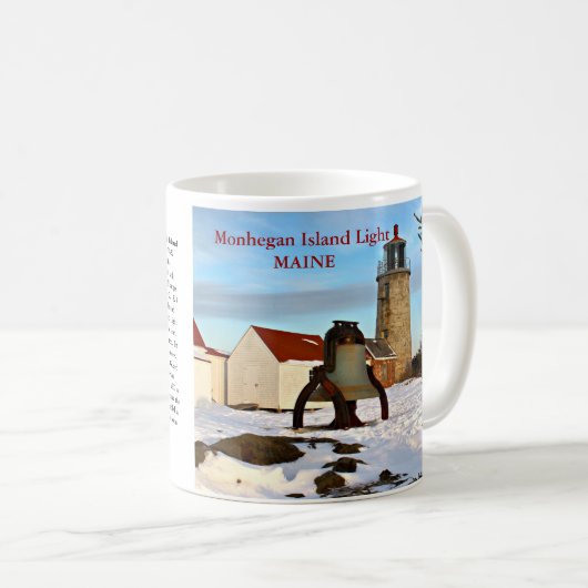 Vuurtoren van Monhegan Island, Mok Maine (Voorkant rechts)