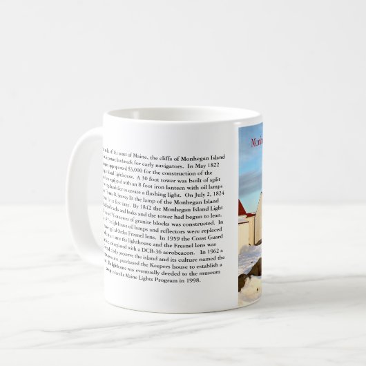 Vuurtoren van Monhegan Island, Mok Maine (Voorkant links)