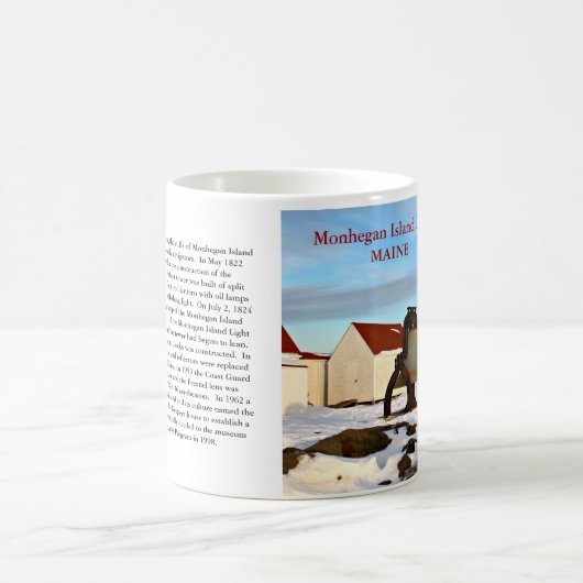 Vuurtoren van Monhegan Island, Mok Maine (Center)