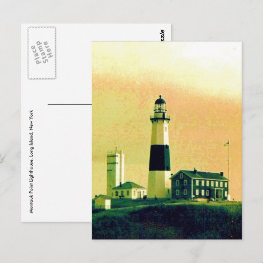 vuurtoren van montauk briefkaart (Voorkant / Achterkant)