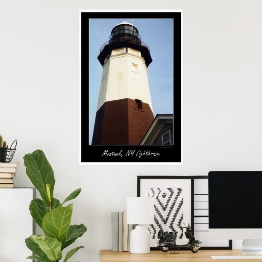 vuurtoren van Montauk NY Poster (Thuiskantoor)