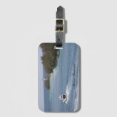 vuurtoren van Nassau Bahamas, boot, Bagagelabel (Voorkant (verticaal))