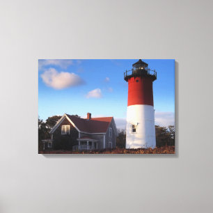 vuurtoren van Nauset Canvas Afdruk