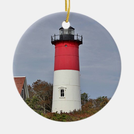vuurtoren van Nauset Keramisch Ornament (Voorkant)