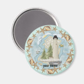 vuurtoren van New Jersey Shells Magneet (Voorkant / Achterkant)