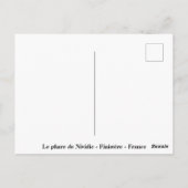 Vuurtoren van Nividic Finistère Frankrijk Briefkaart (Achterkant)