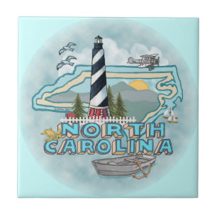 vuurtoren van North Carolina Tegeltje