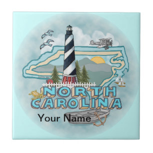 vuurtoren van North Carolina Tegeltje