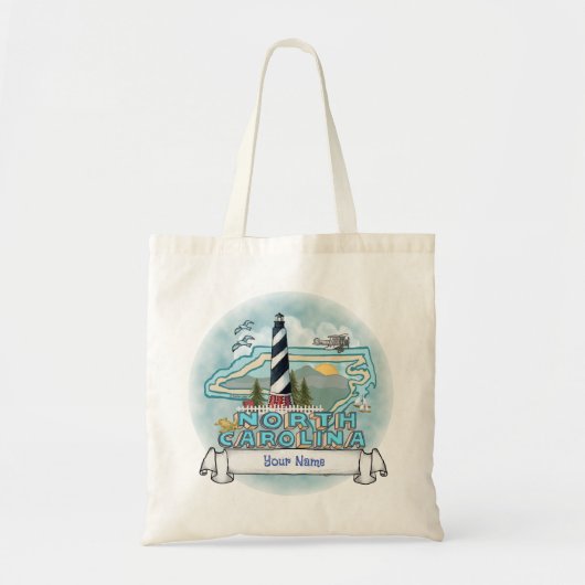 vuurtoren van North Carolina Tote Bag (Voorkant)