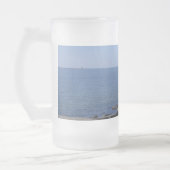 Vuurtoren van North Pierhead, Ludington, MI Matglas Bierpul (Links)