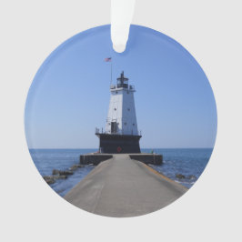 Vuurtoren van North Pierhead, Ludington, MI Ornament