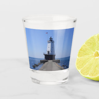 Vuurtoren van North Pierhead, Ludington, MI Shot Glas