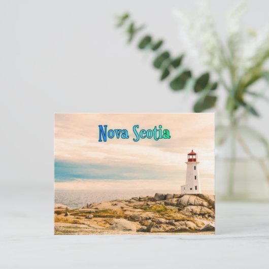 vuurtoren van Nova Scotia gestileerd Briefkaart (Staand voorkant)