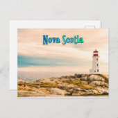 vuurtoren van Nova Scotia gestileerd Briefkaart (Voorkant / Achterkant)