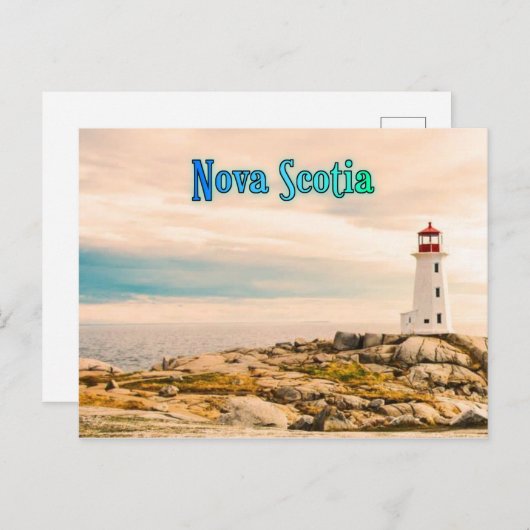 vuurtoren van Nova Scotia gestileerd Briefkaart (Voorkant / Achterkant)