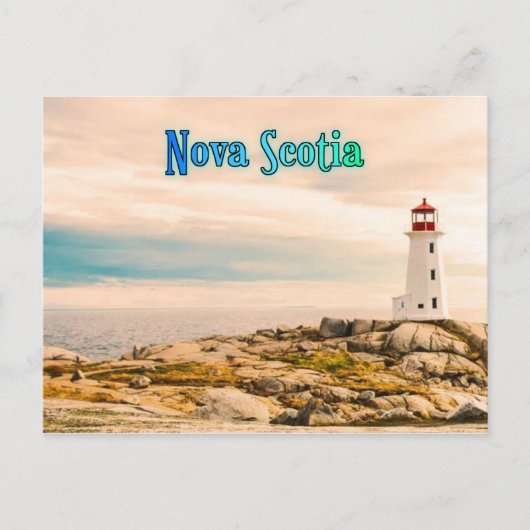 vuurtoren van Nova Scotia gestileerd Briefkaart (Voorkant)