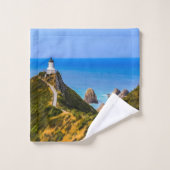 vuurtoren van Nugget Point, Nieuw-Zeeland Bad Handdoek (Wasdoekje)