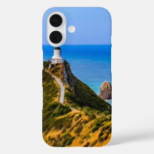 vuurtoren van Nugget Point, Nieuw-Zeeland iPhone 16 Hoesje