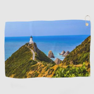 vuurtoren van Nugget Point, Nieuw-Zeeland Golfhanddoek
