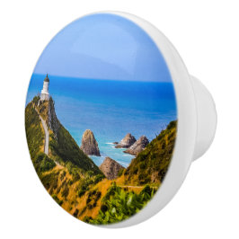 vuurtoren van Nugget Point, Nieuw-Zeeland Keramische Knop