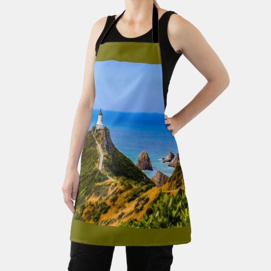 vuurtoren van Nugget Point, Nieuw-Zeeland Schort (Insitu)