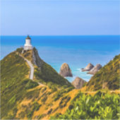 vuurtoren van Nugget Point, Nieuw-Zeeland Sticker (Voorkant)