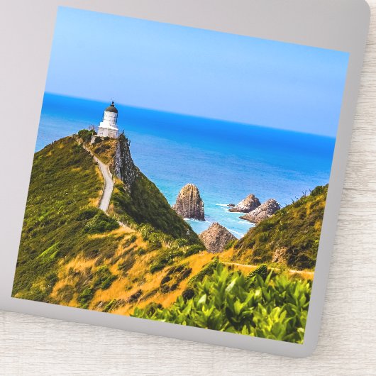 vuurtoren van Nugget Point, Nieuw-Zeeland Sticker (Detail)