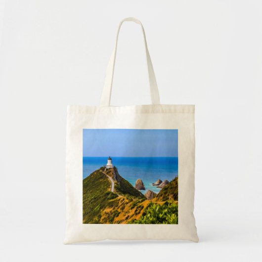 vuurtoren van Nugget Point, Nieuw-Zeeland Tote Bag (Voorkant)