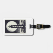 Vuurtoren van Ocracoke North Carolina Moon Bagagelabel (Voorkant horizontaal)